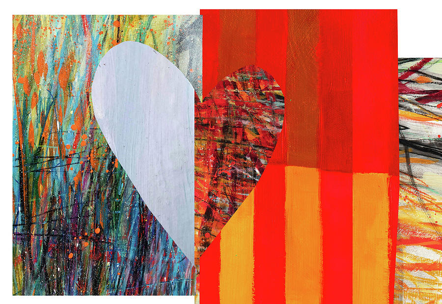 Pattern Digital Art - Heart Collage #68 by Jane Davies