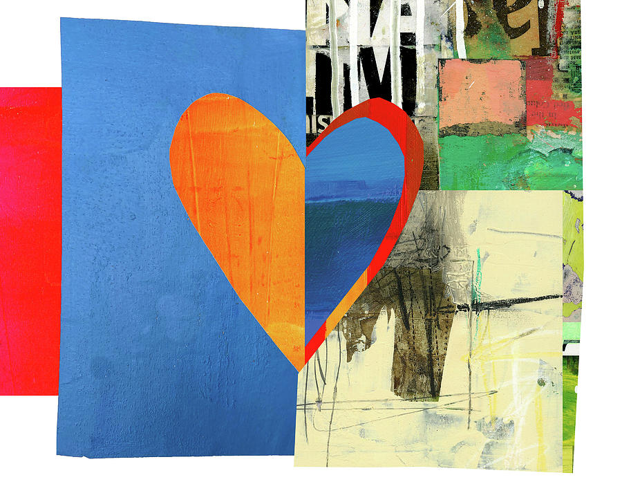 Pattern Digital Art - Heart Collage #71 by Jane Davies
