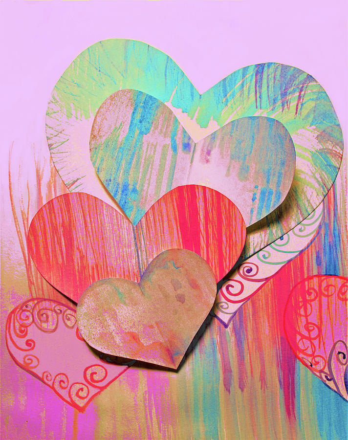 Heart Collage Mixed Media by Adria Trail - Fine Art America