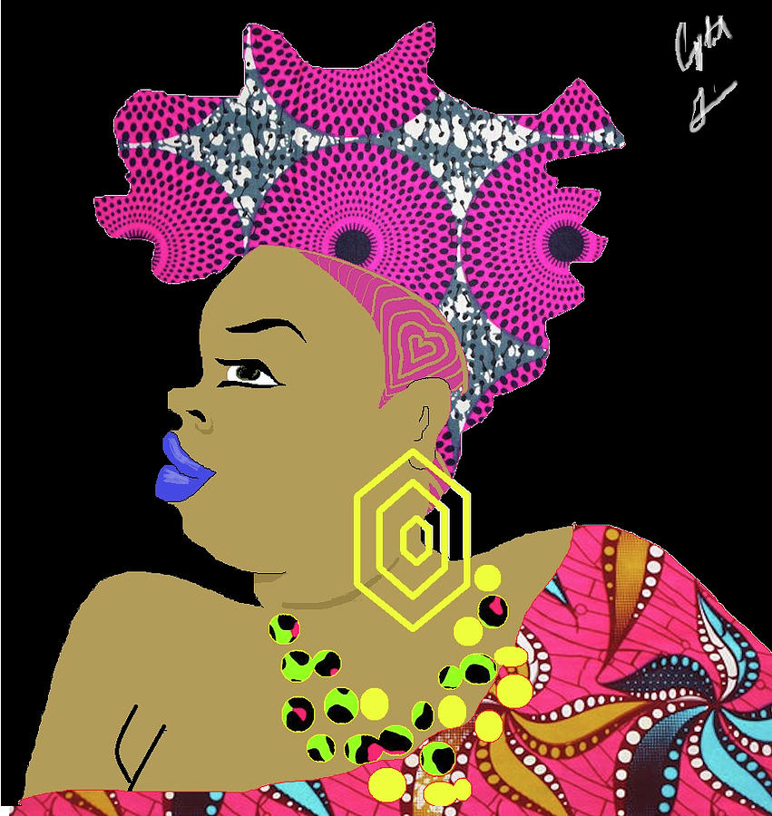 Black Girl Digital Art - Heart by Crystal Guidry Black Girl Digital Art - Heart by Crystal Guidry
