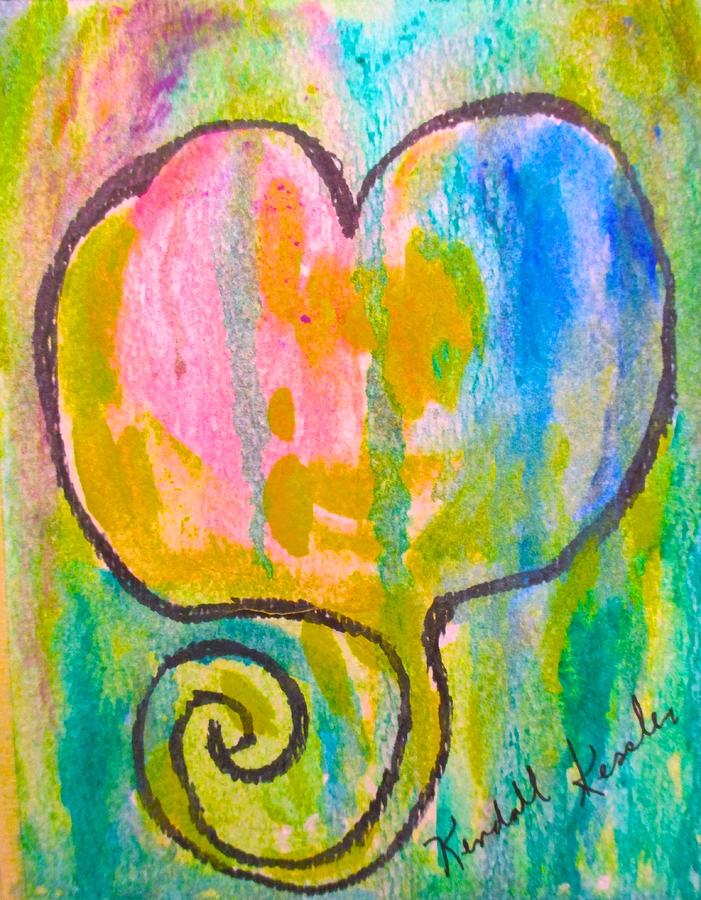 Heart Curl Painting by Kendall Kessler