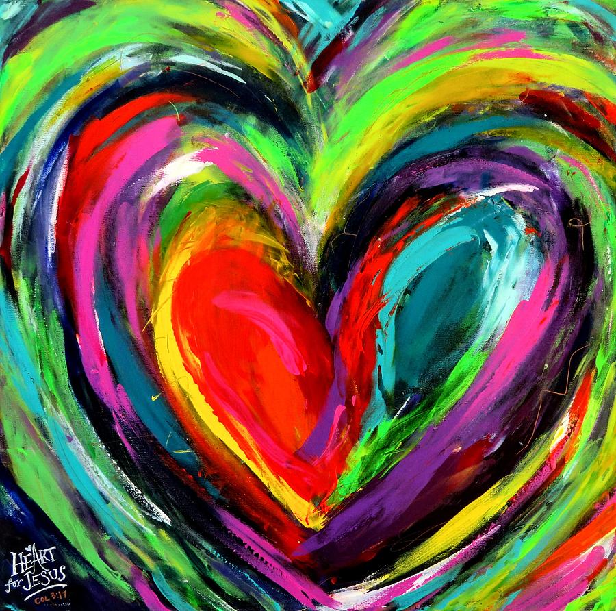 Heart for Jesus Painting by Kiki Curtis