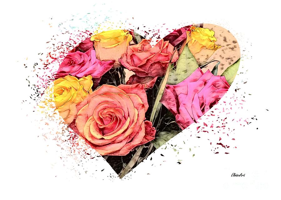 Heart Full of Roses Painting by Eloise Schneider Mote