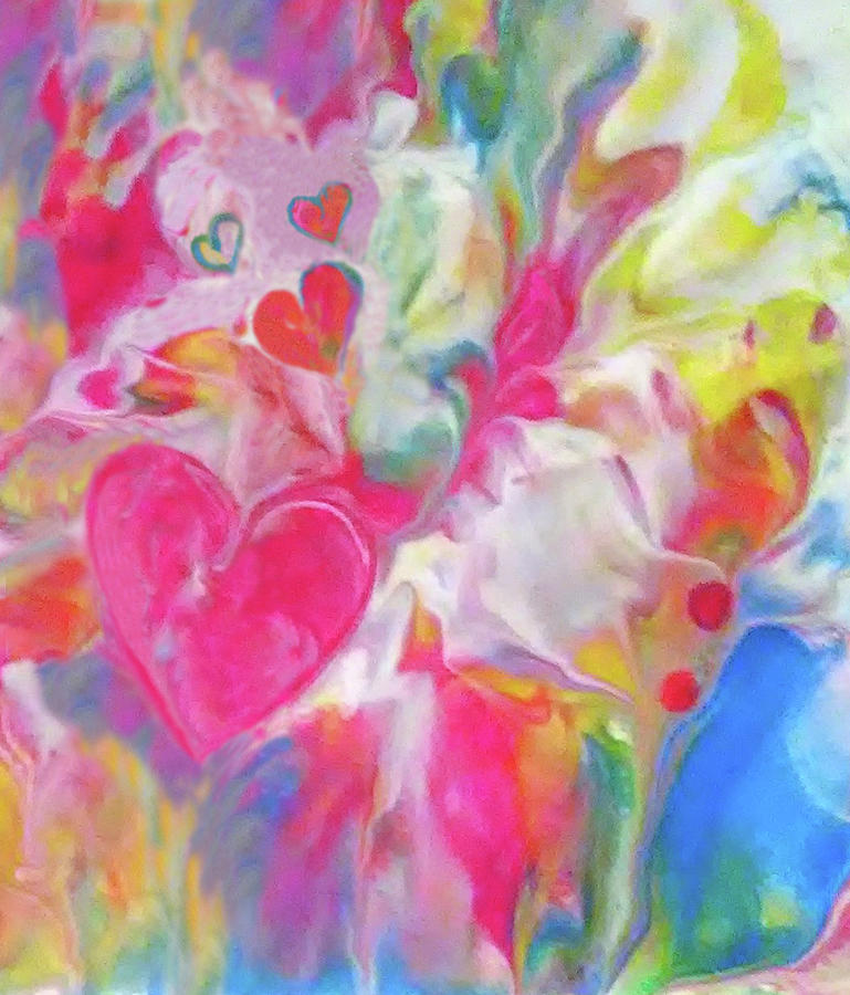 Heart Hello Painting by Deborah Erlandson