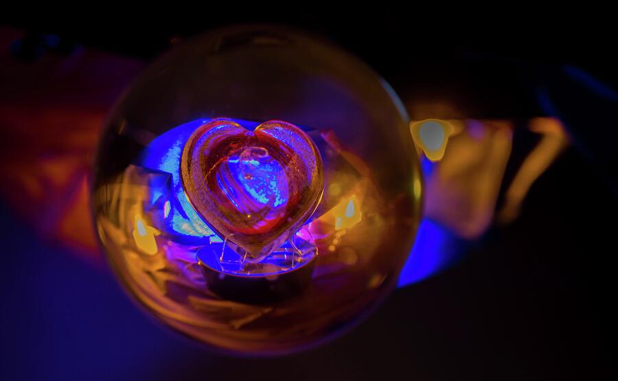 Ball Photograph - Heart In A Crystal Ball by Linda Howes