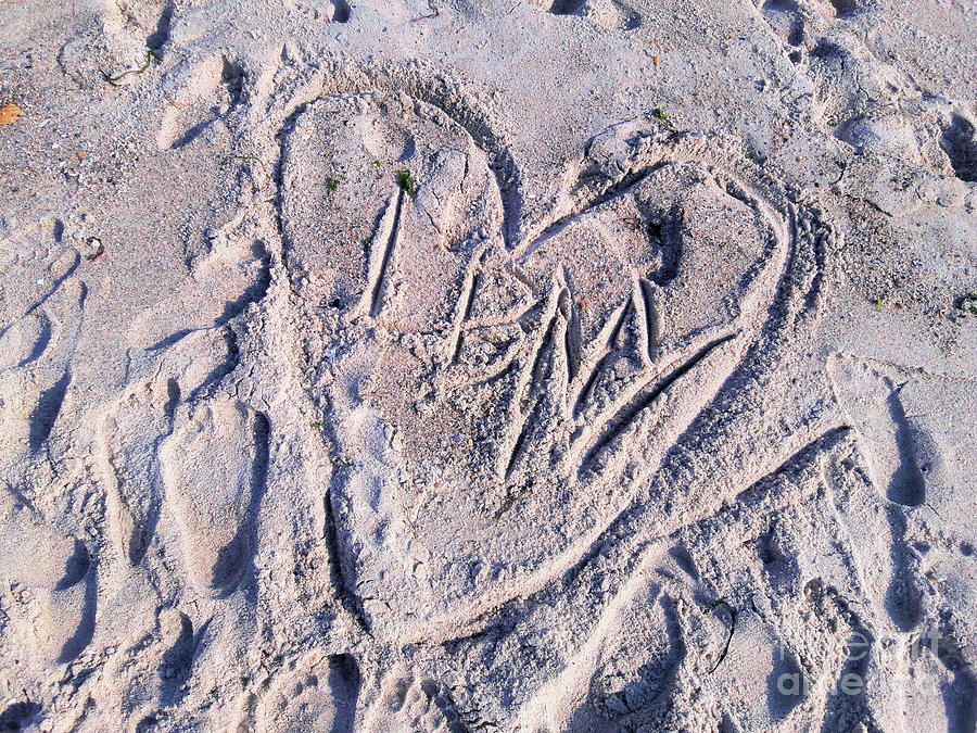 Heart in the sand Photograph by Mars Besso