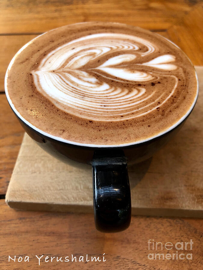 Coffee Photograph - Heart Latte - Coffee by Noa Yerushalmi