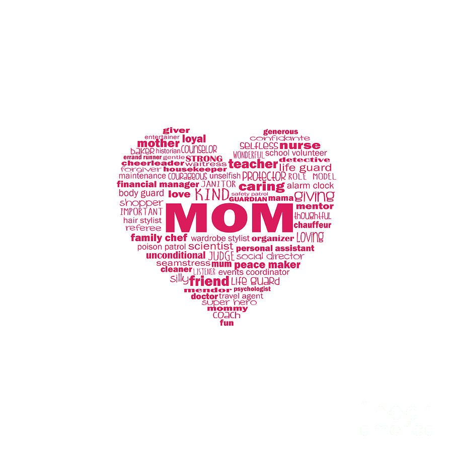 Mothers Day Digital Art - Heart Mom by Laura Ostrowski