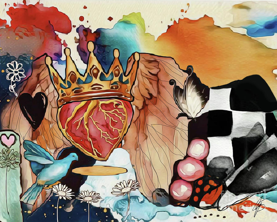 Heart of a King Mixed Media by Jennifer Page Heart of a King Mixed Media by Jennifer Page