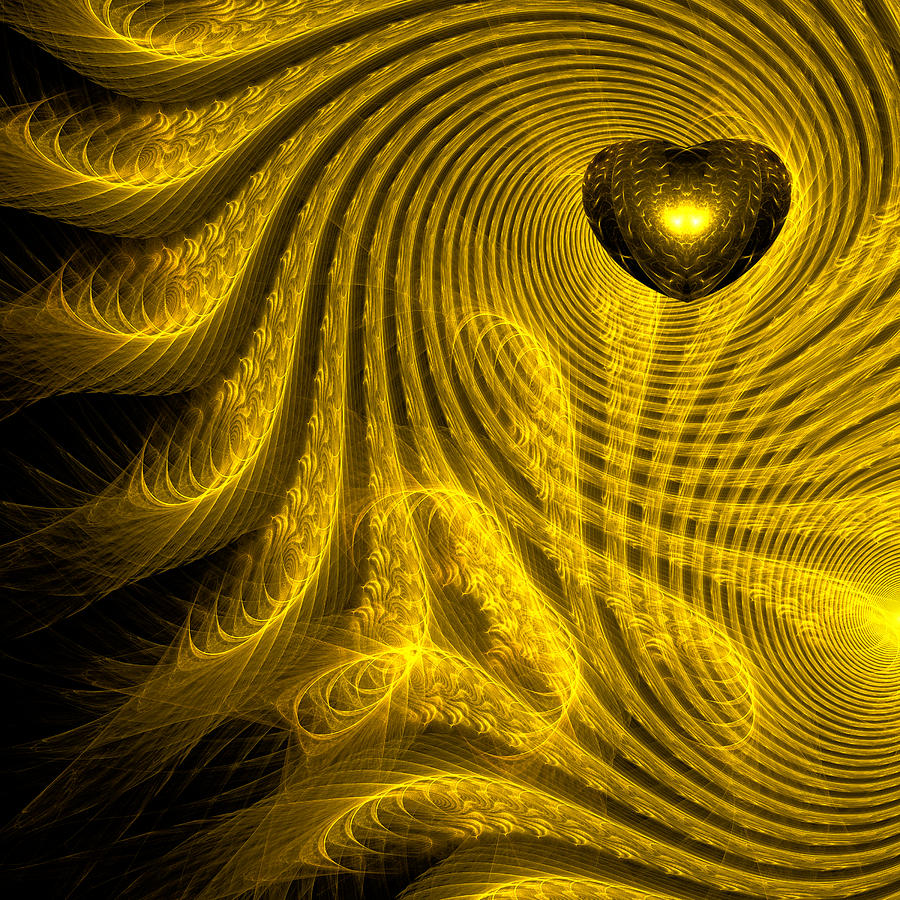 Heart of Gold Digital Art by Mary Ann Benoit