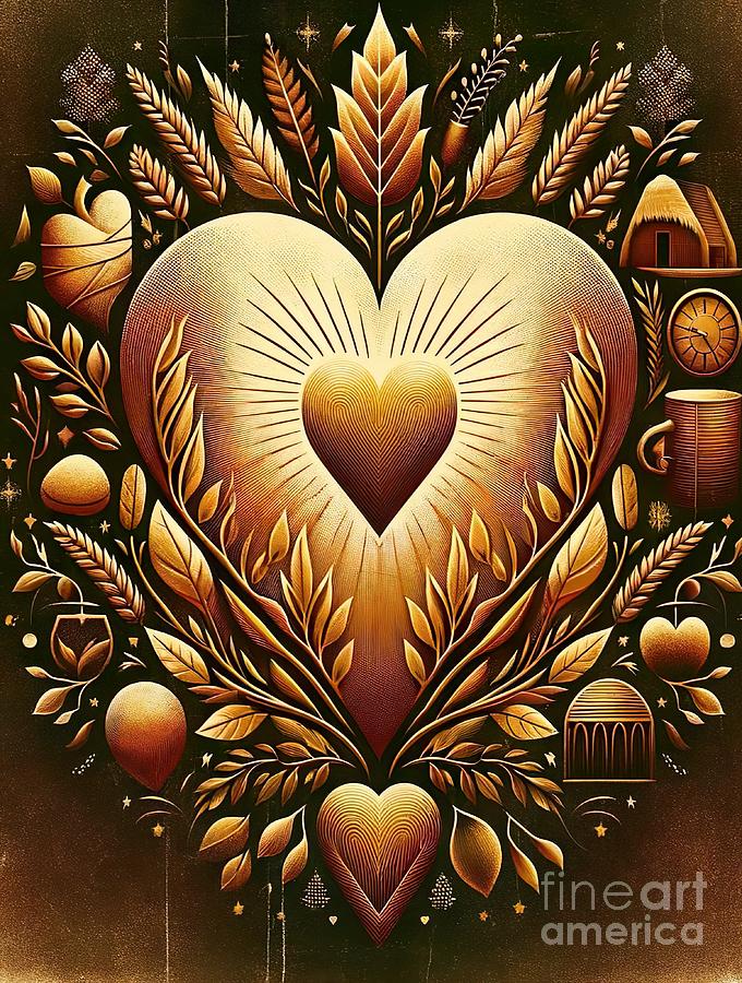 Heart of Gold music poster Digital Art by Movie World Posters