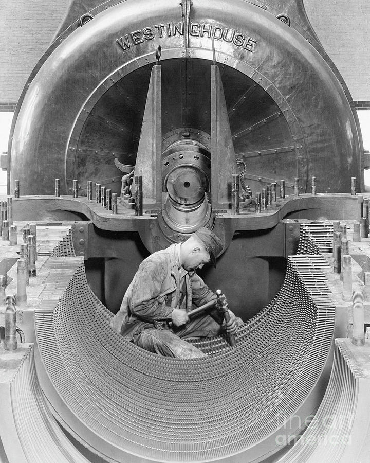 Heart of the Turbine, 1930 Photograph by Lewis Hine
