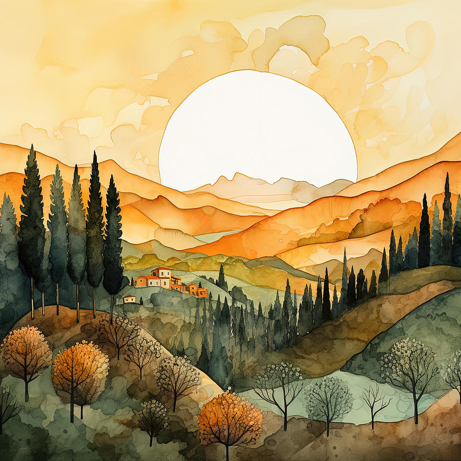 Heart of Tuscany Painting by Lourry Legarde