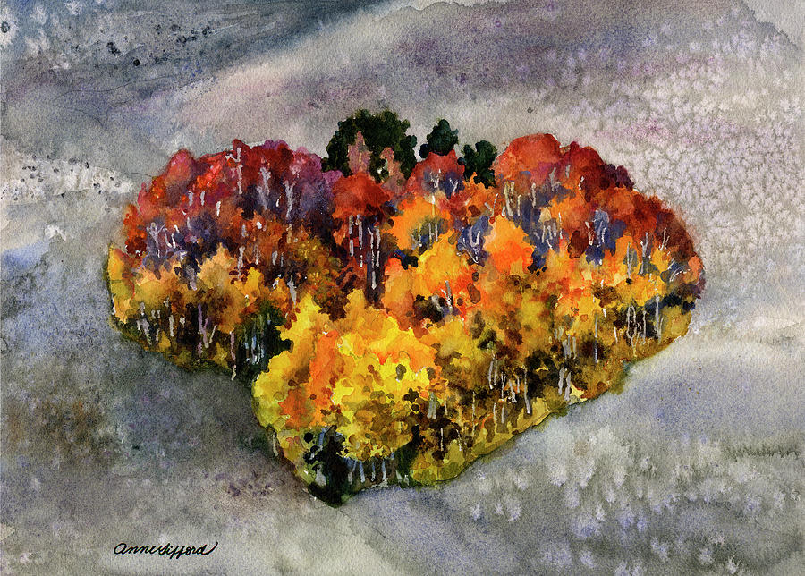 Heart on a Hillside Painting by Anne Gifford