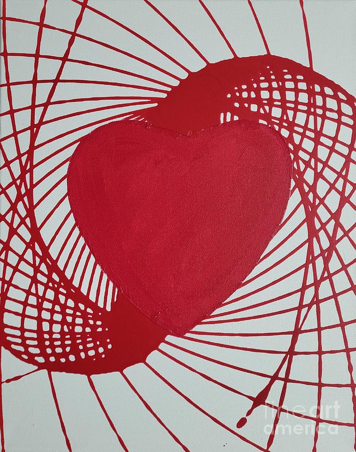 Heart Pendulum Painting Painting by Stacy C Bottoms