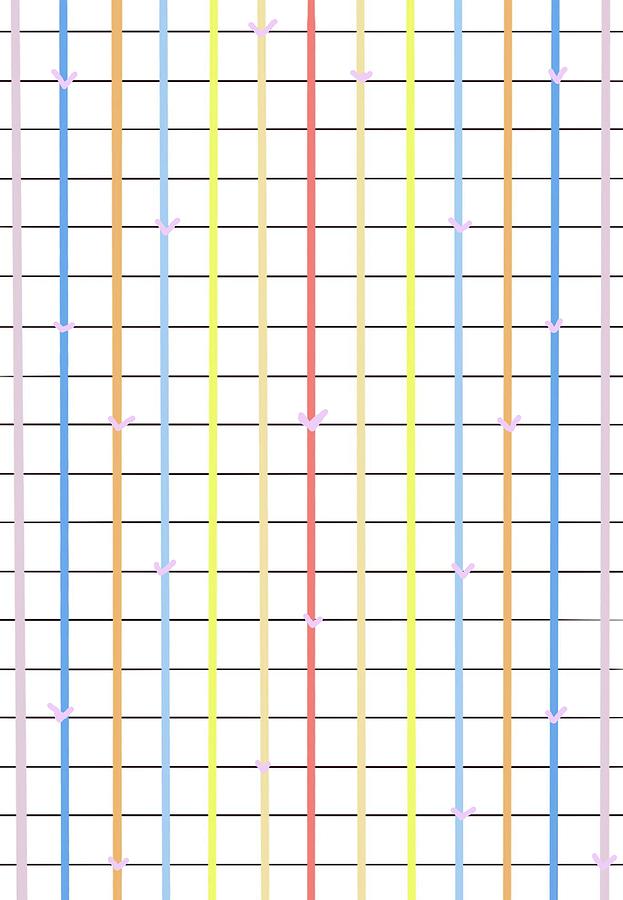 Heart Rainbow Grid Digital Art by Ashley Rice