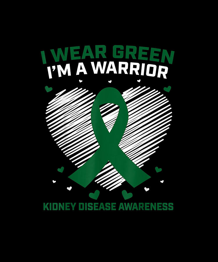 16x16 Multicolor Kidney Disease Medical Awareness Kidney Disease I Wear Green for My Cousin Ribbon Throw Pillow