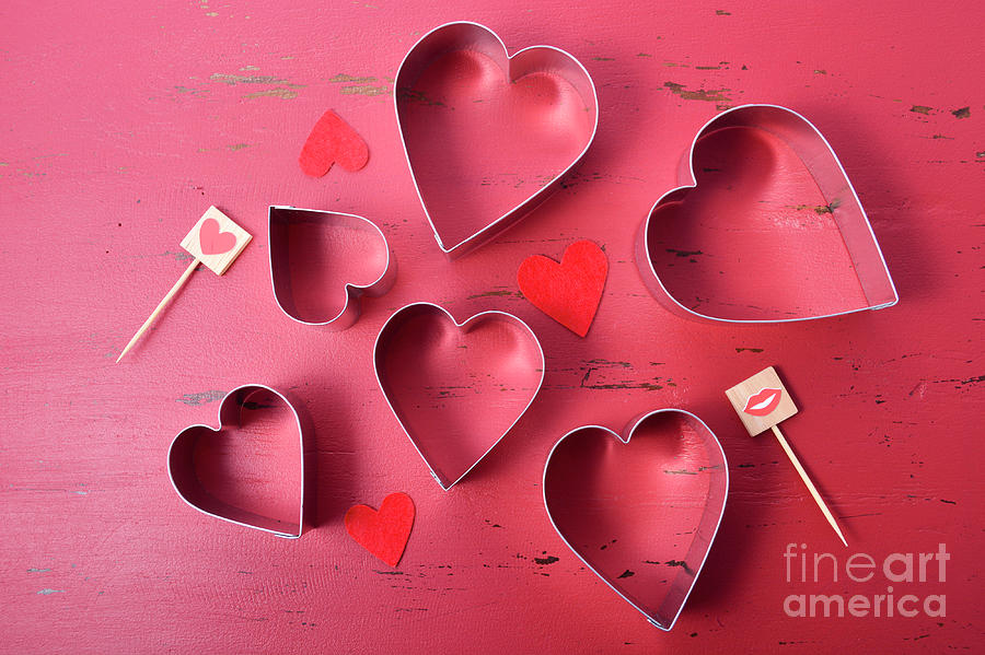 Heart Shaped Cookie Cutters Photograph by Milleflore Images
