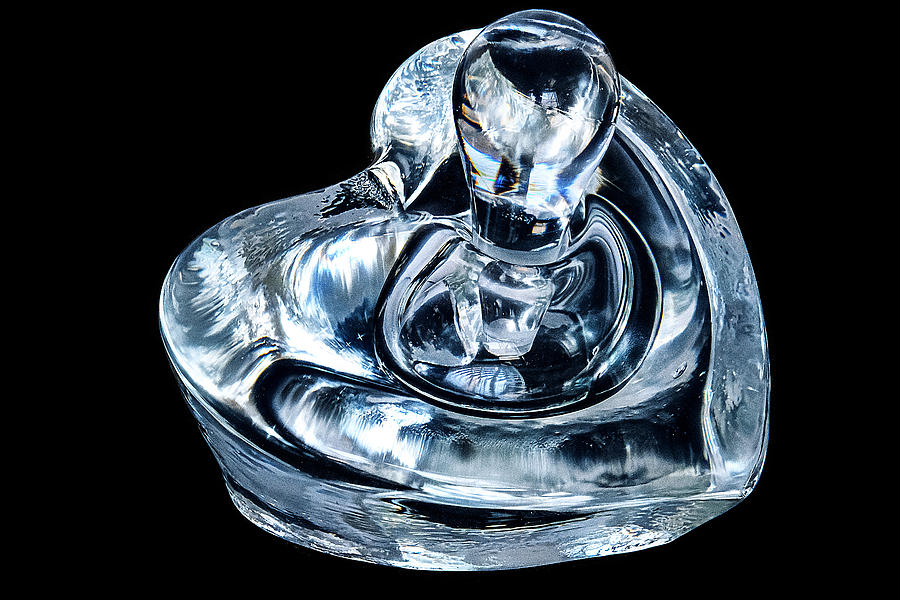 Heart Shaped Glass Perfume Bottle Photograph by Stuart Litoff