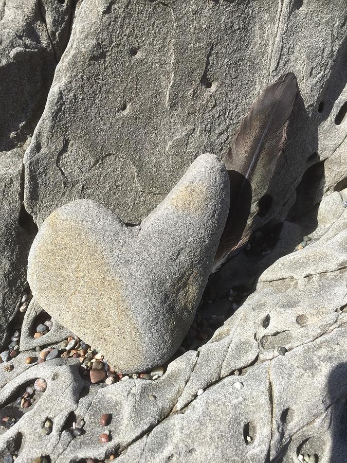 Heart Stone on the Cliff Photograph by Sandy Rakowitz