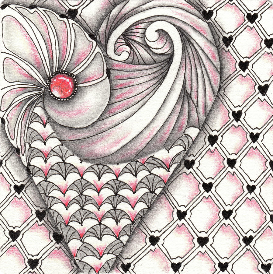 Heart Strings Drawing by Jan Steinle