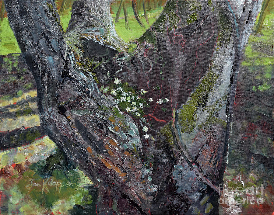 Heart Stump-Creek-Ellijay Painting by Jan Dappen