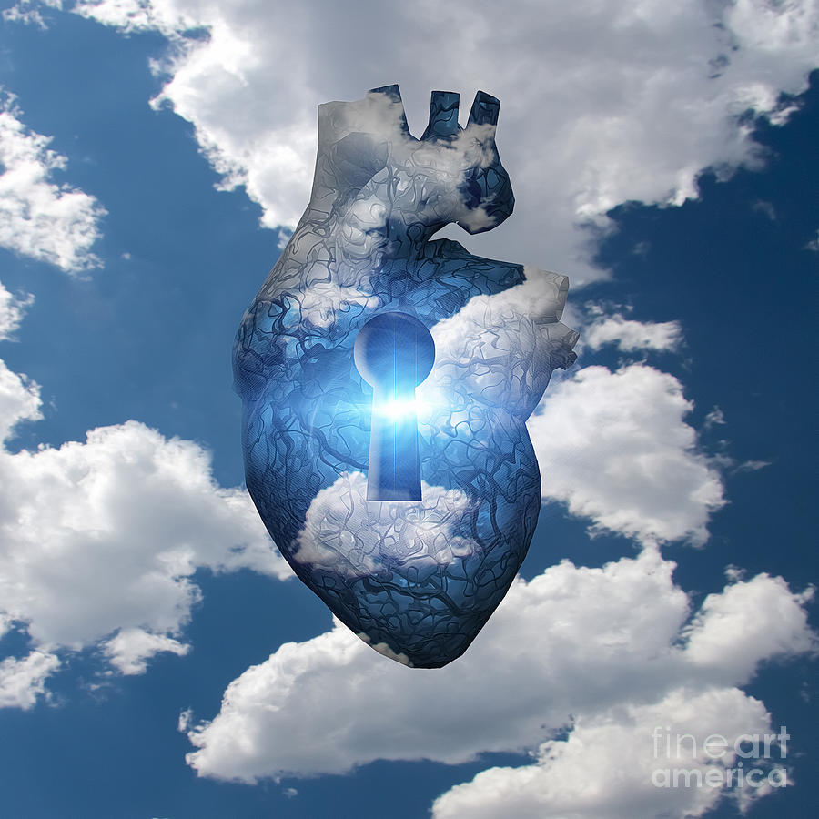 Heart with keyhole Digital Art by Bruce Rolff