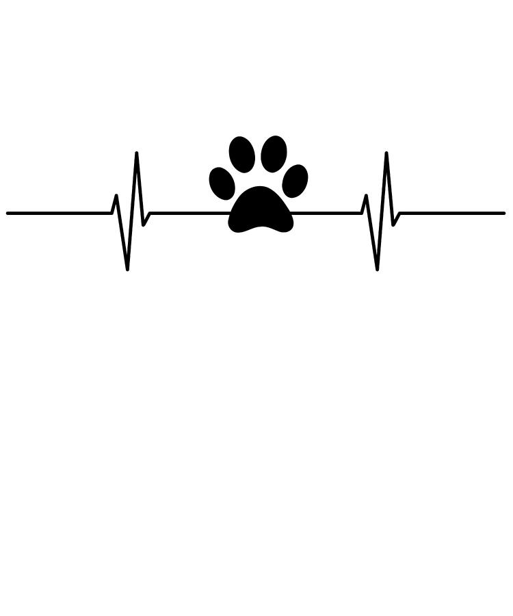 Heartbeat Animal Dog Cat Paw Digital Art by Jane Keeper - Pixels
