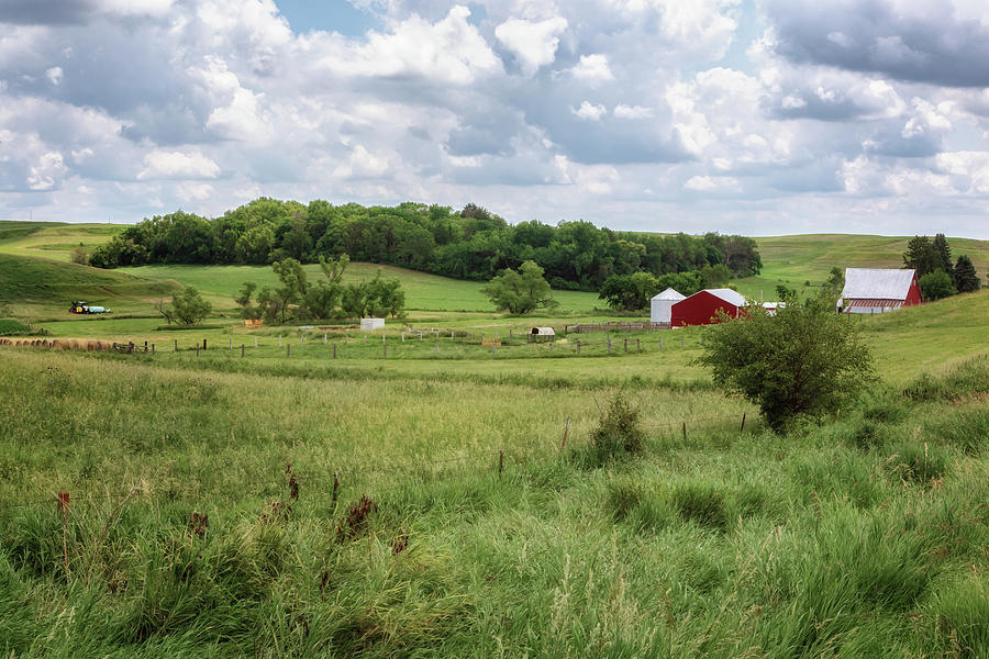 Heartland Farm - Iowa Loess Hills Photograph by Susan Rissi Tregoning