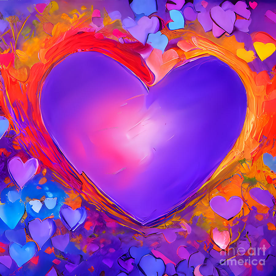 Hearts 64 Digital Art by Vanessa Silvestre - Fine Art America