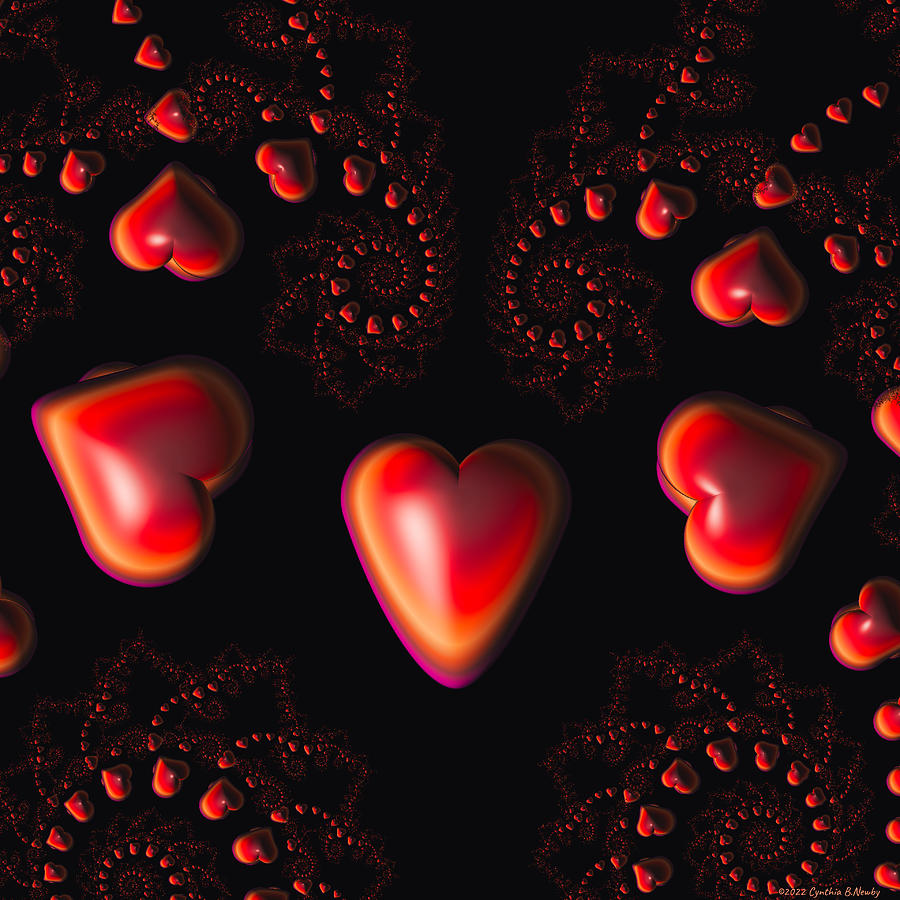 Hearts Abound Digital Art by Cindys Creative Corner