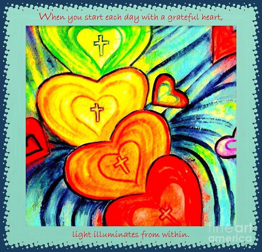 Hearts Aglow Painting by Hazel Holland