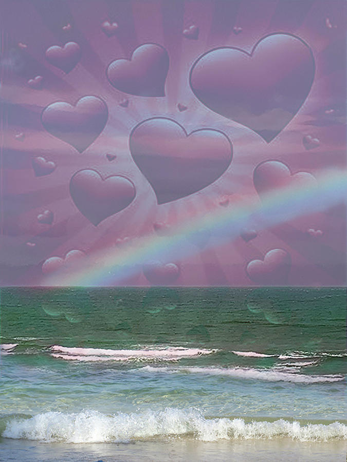 Hearts in the Sky Digital Art by Karen Zuk Rosenblatt