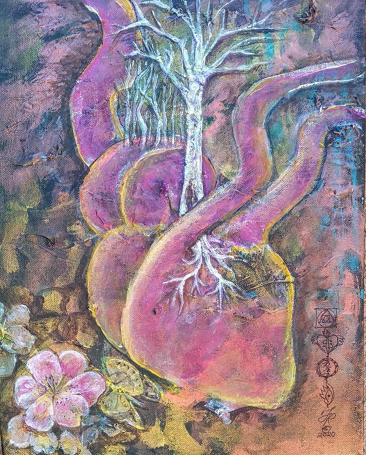 Hearts New Tree of Life Painting by Feather Redfox
