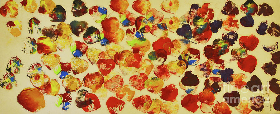 Hearts of Love Painting by George D Gordon III