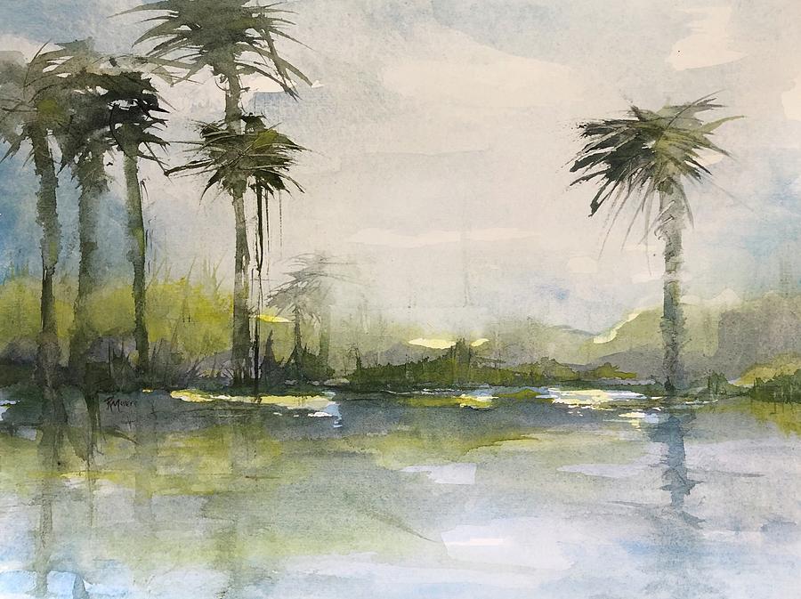 Hearts of Palm  Resiliency Series3 Painting by Robin Miller-Bookhout