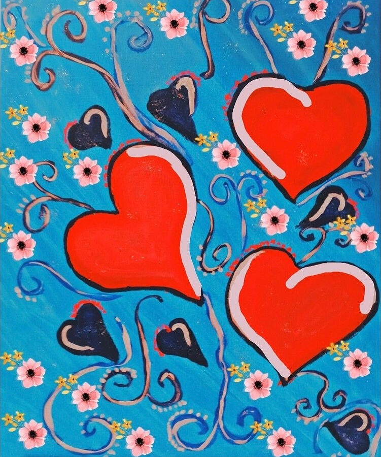 Hearts Overload Painting by Cherry Vercher Hearts Overload Painting by Cherry Vercher