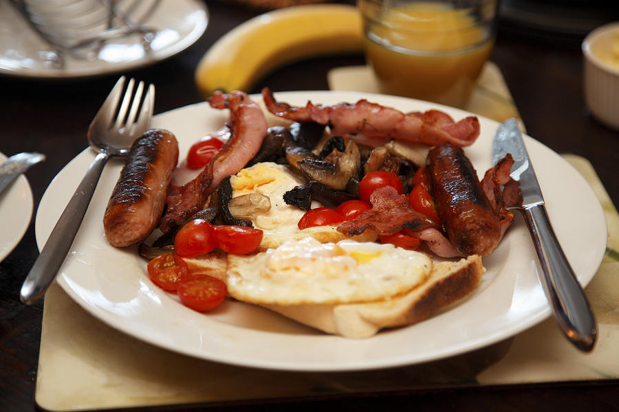 Hearty but not-so-healthy, Scottish breakfast Photograph by BeyondImages