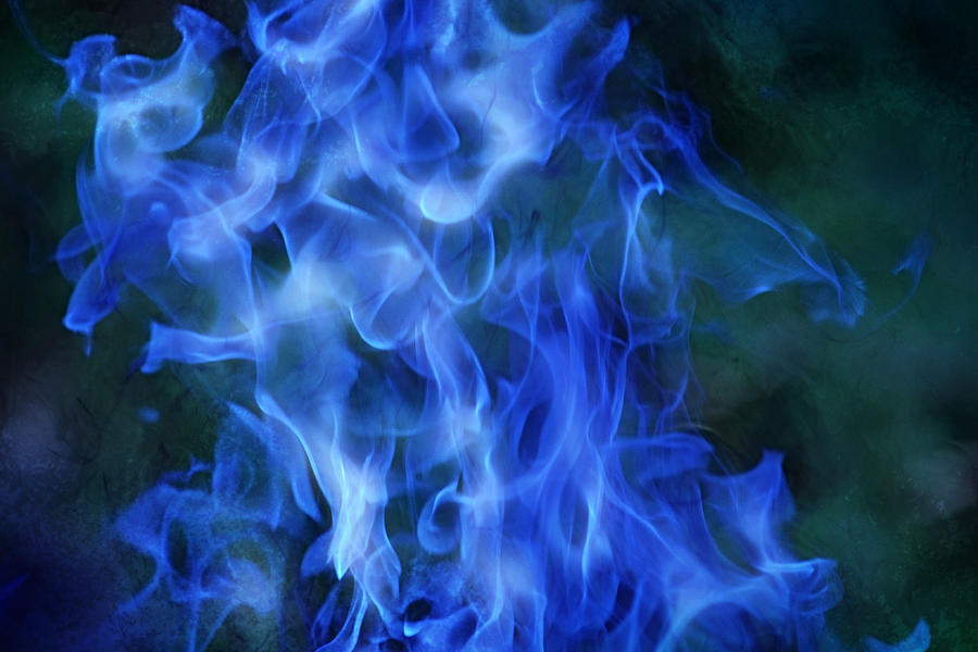 Blue Flames Digital Paper, Includes 2 Blue Fire 20 X 16 PNG