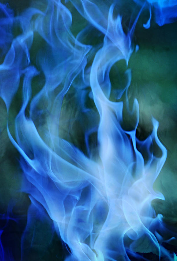 Heated Blue Fire Flames Series Three Digital Art by Gaby Ethington ...