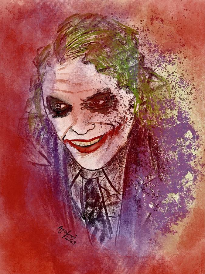 Heath Ledger The Joker Digital Art by Asghar Jafri - Fine Art America