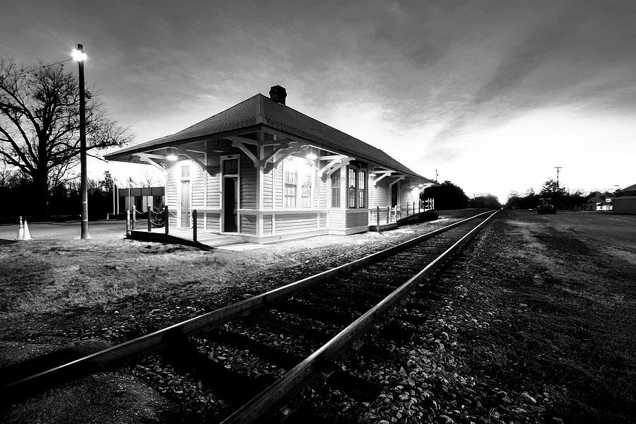 Heath Springs South Carolina Depot BW Photograph by Joseph C Hinson