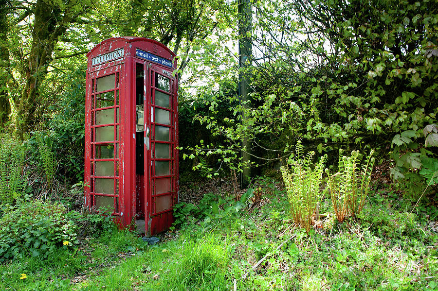 Heatree Cross Red Telephone Box Dartmoor Photograph by Helen Jackson
