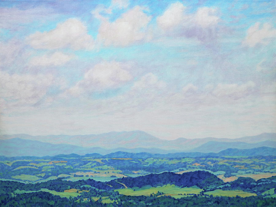 Heaven and Earth - Blue Ridge Parkway Painting by Bonnie Mason