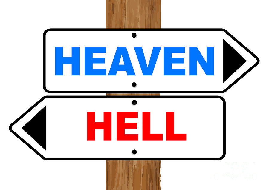 heaven and hell sign