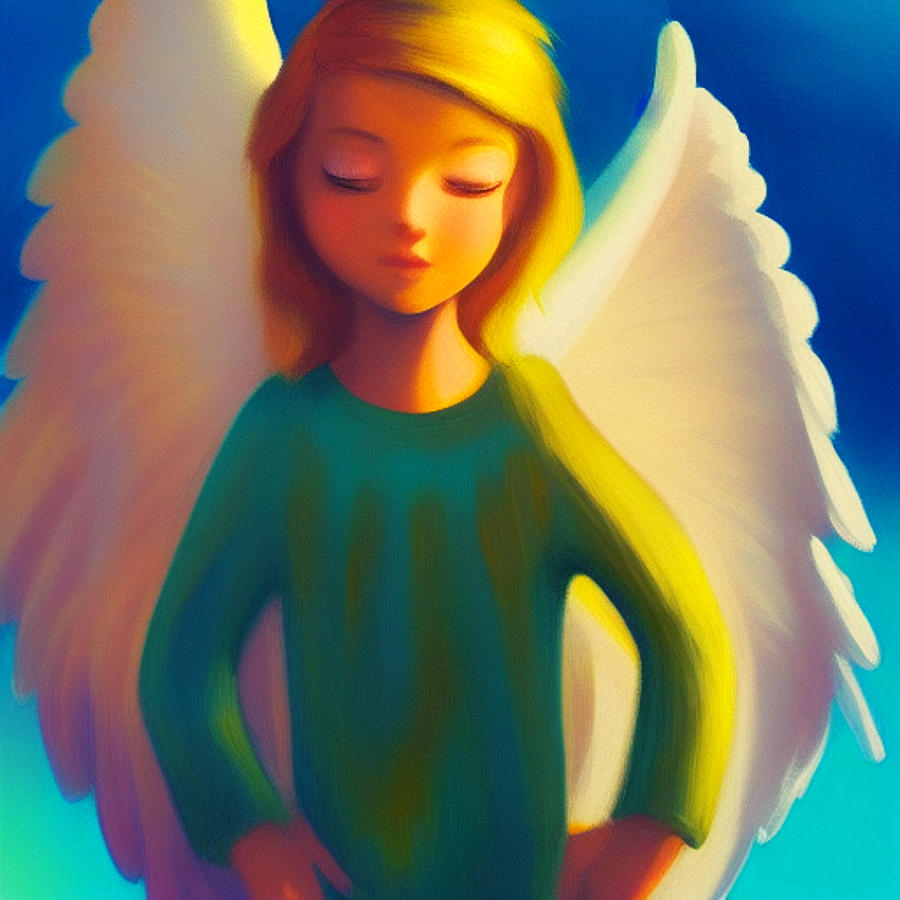 Heavenly Angel Art Digital Art by Caterina Christakos