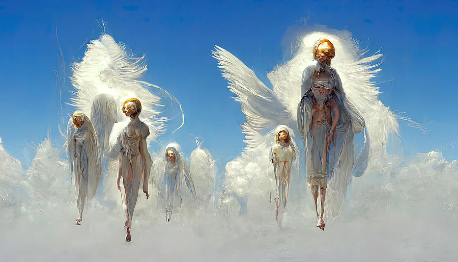 Heavenly Angels, 04 Painting by AM FineArtPrints