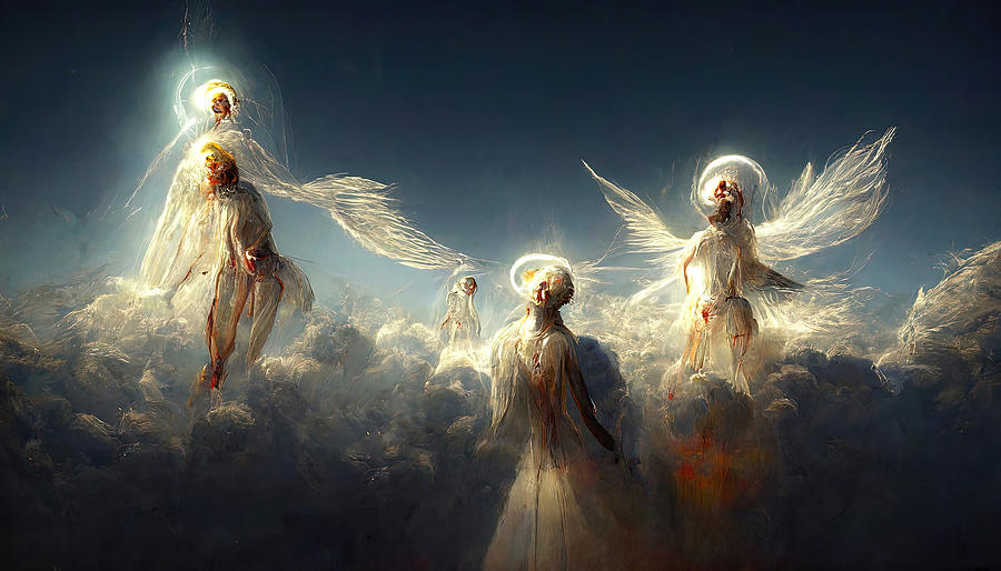 Heavenly Angels, 05 Painting by AM FineArtPrints