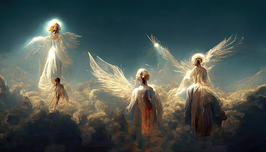 Heavenly Angels, 06 Painting by AM FineArtPrints