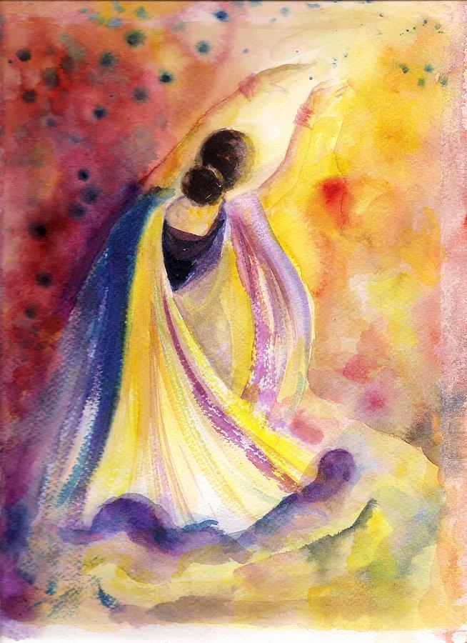 Heavenly Dancer 2 Painting by Asha Sudhaker Shenoy